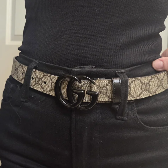 Gucci Beige and Black Women's Belt - Picture 6 of 7